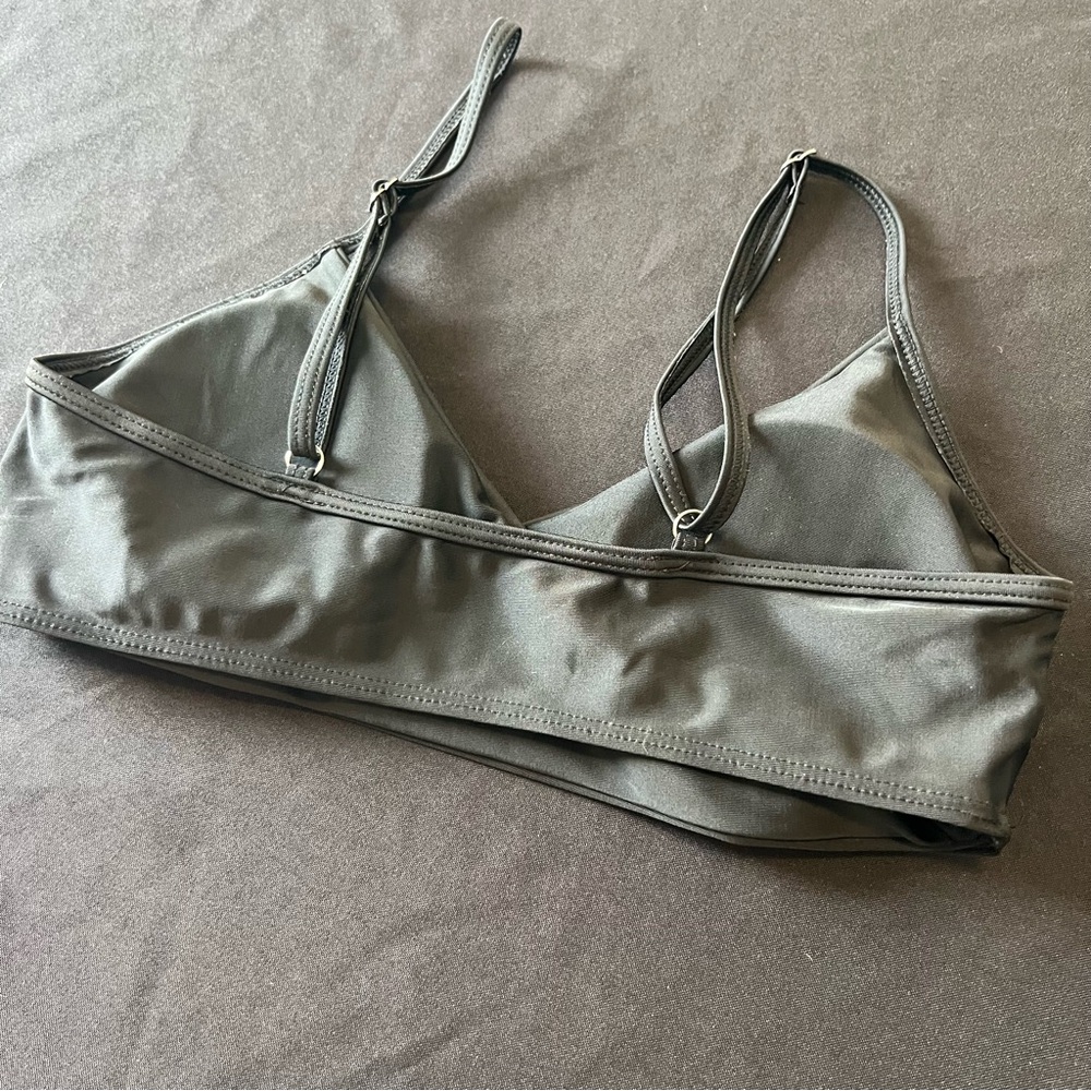 Black Minimalist Triangle Bikini Top | Size M | Classic Swim - Picture 4 of 5